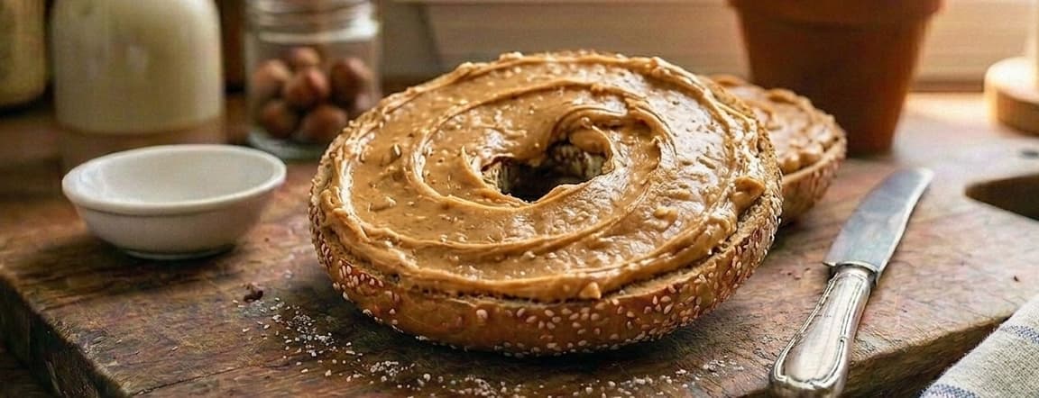 Peanut butter bagel or croissant