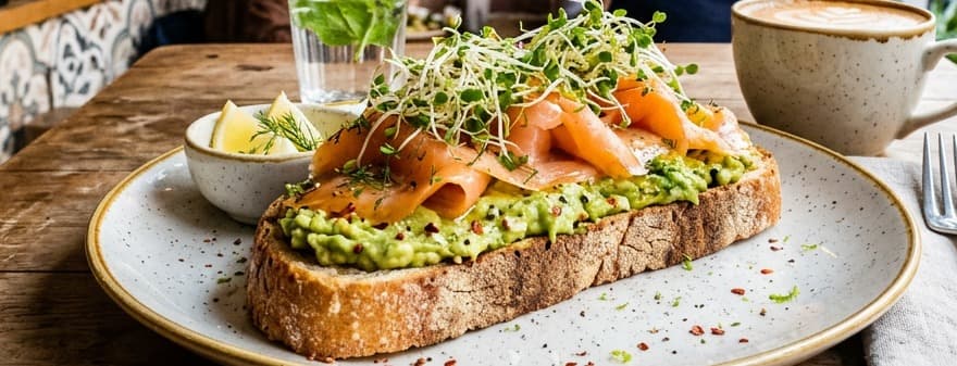 Smoked salmon avocado toast
