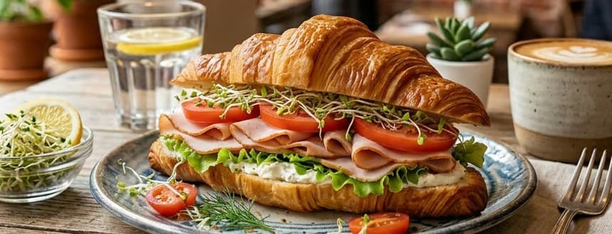 Turkey ham croissant