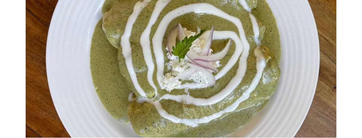The chicken enchiladas