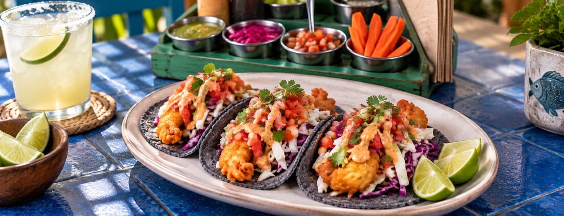 3 Shrip tacos + beberage