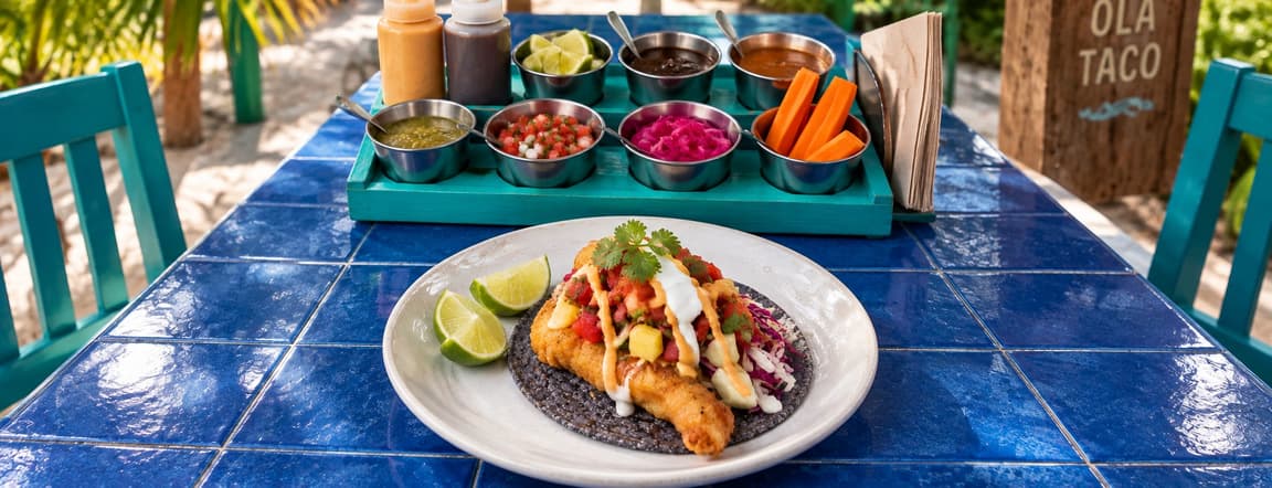 Fish baja style taco