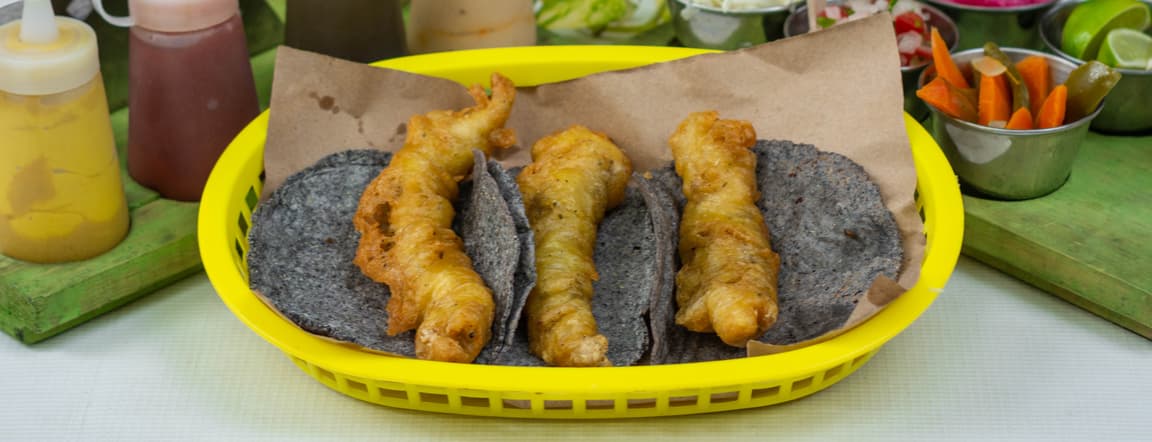 Promo 3 tacos de pescado + bebida