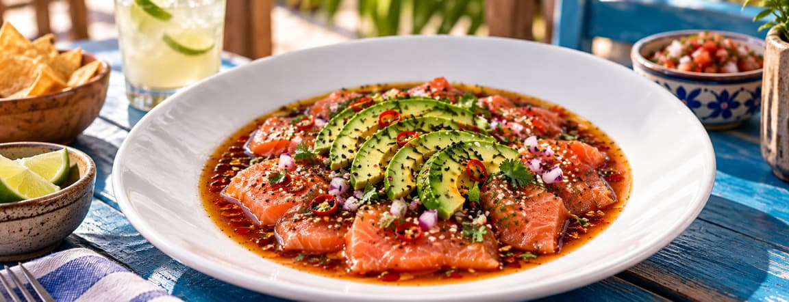 Salmon tiradito