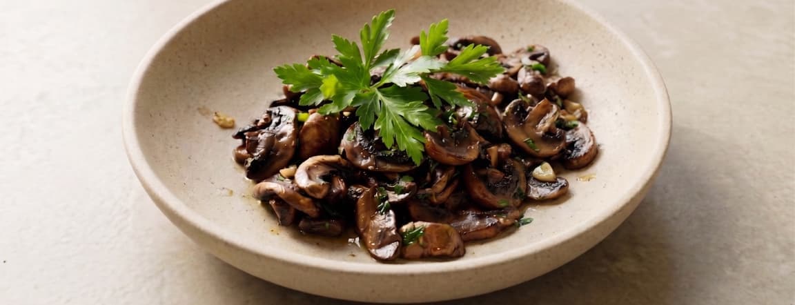 🍃 Savory pan-sizzled mushrooms - garlic & fresh parsley