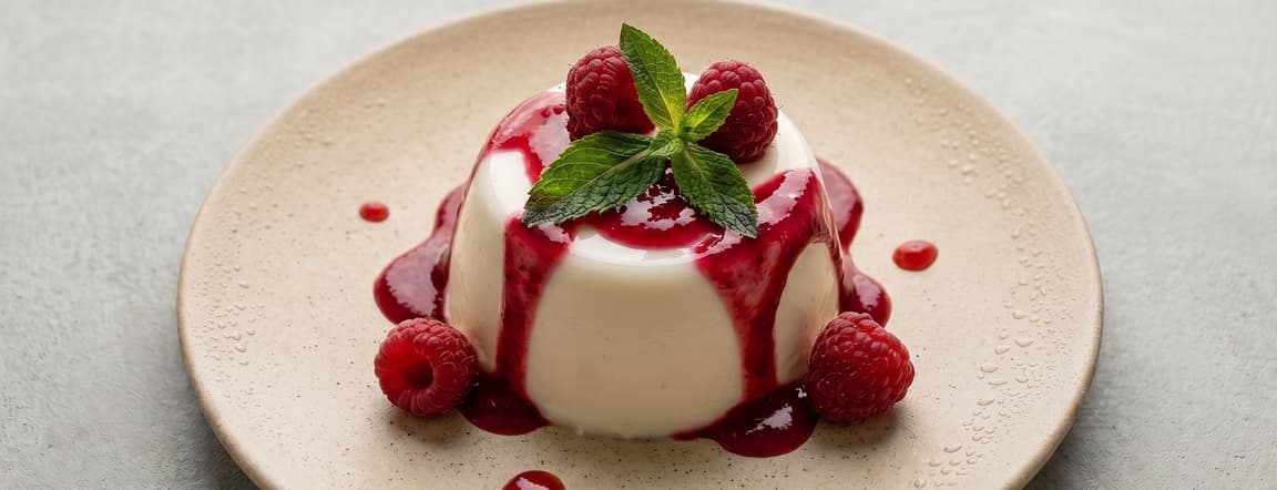 🍒 Silky homemade pannacotta - fresh raspberry bliss