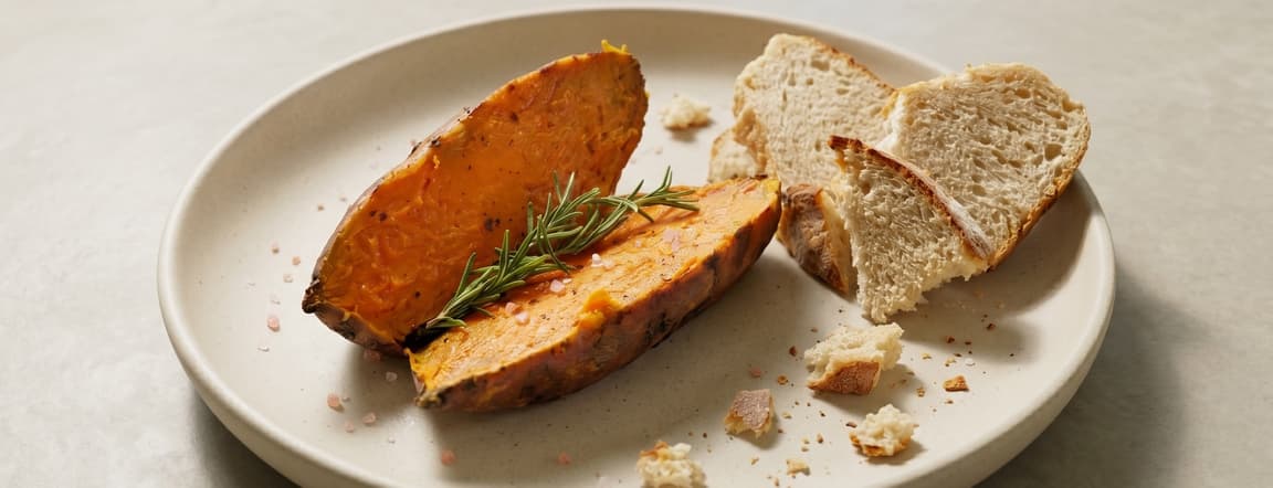 🍃 Tender-steamed sweet potato - pure & wholesome
