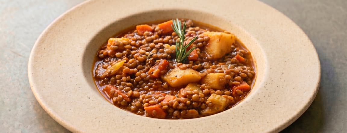 🍃 Wholesome organic lentil soup - ancestral & earthy