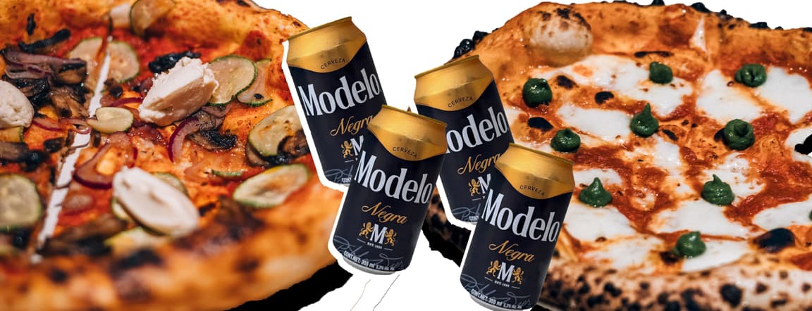 2 Pizzas + 4 cervezas