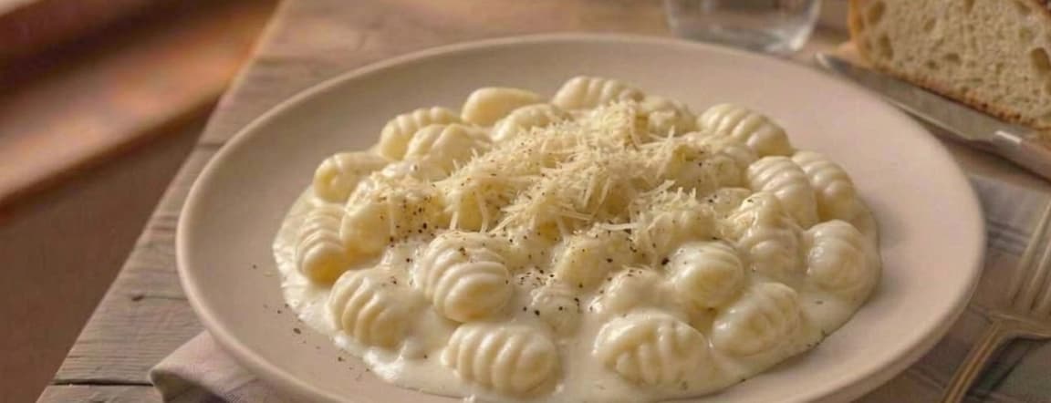 Alfredo sauce gnocchi