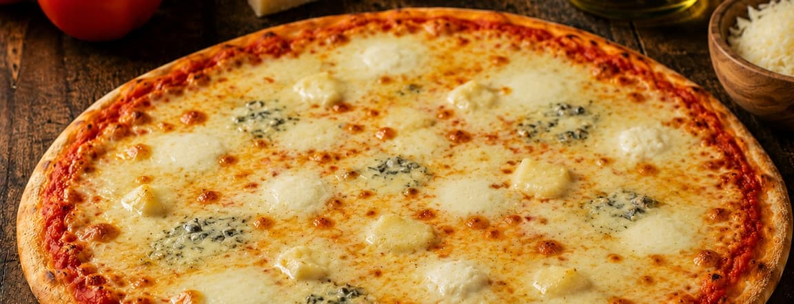 Gorgonzola-cheese pizza