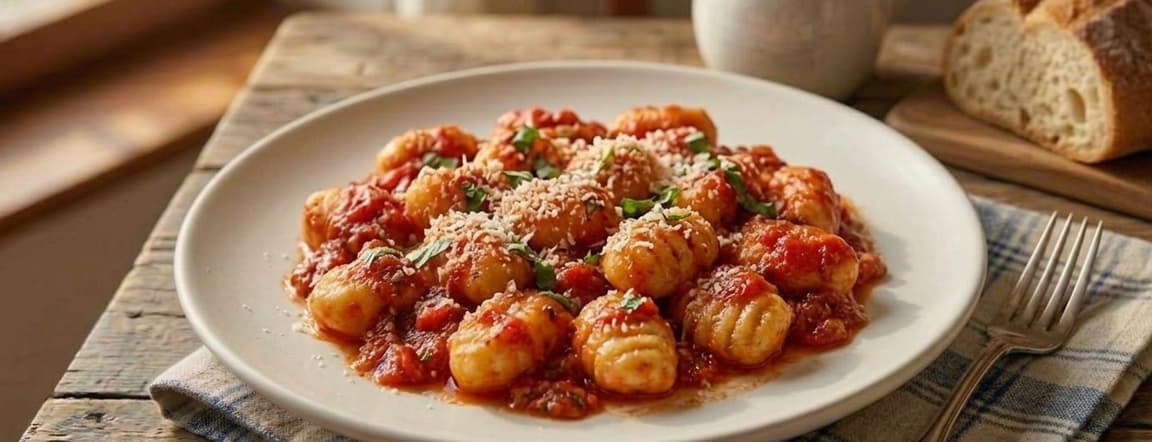 Tomato sauce gnocchi