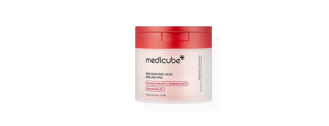 Medicube red succinic acid peeling pad 155g