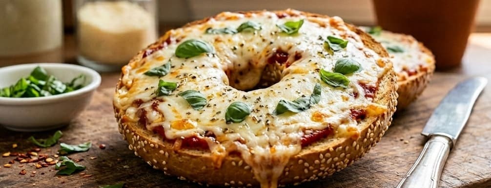 Pizza bagel margherita