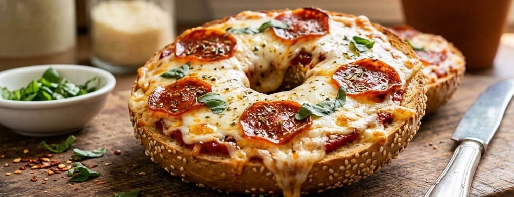 Pizza bagel pepperoni