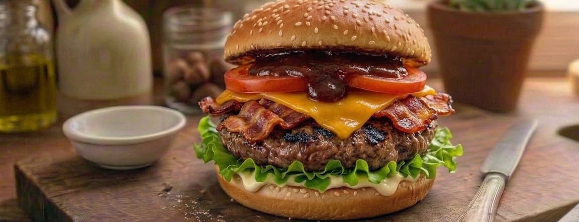 Hamburguesa tocino bbq burger