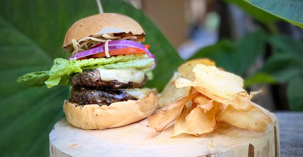 Hamburger double meat beef includes double french fries