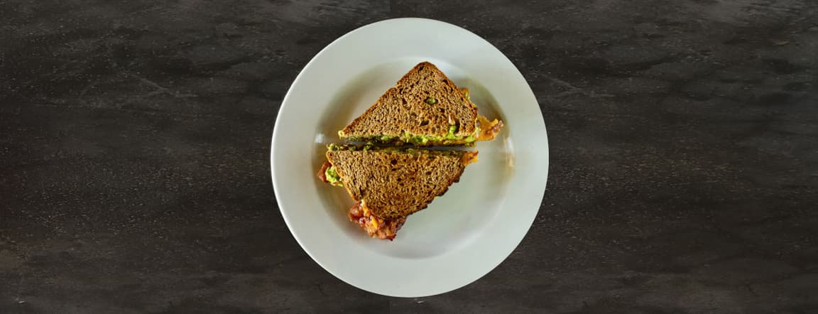 Bacon guacamole grilled cheese