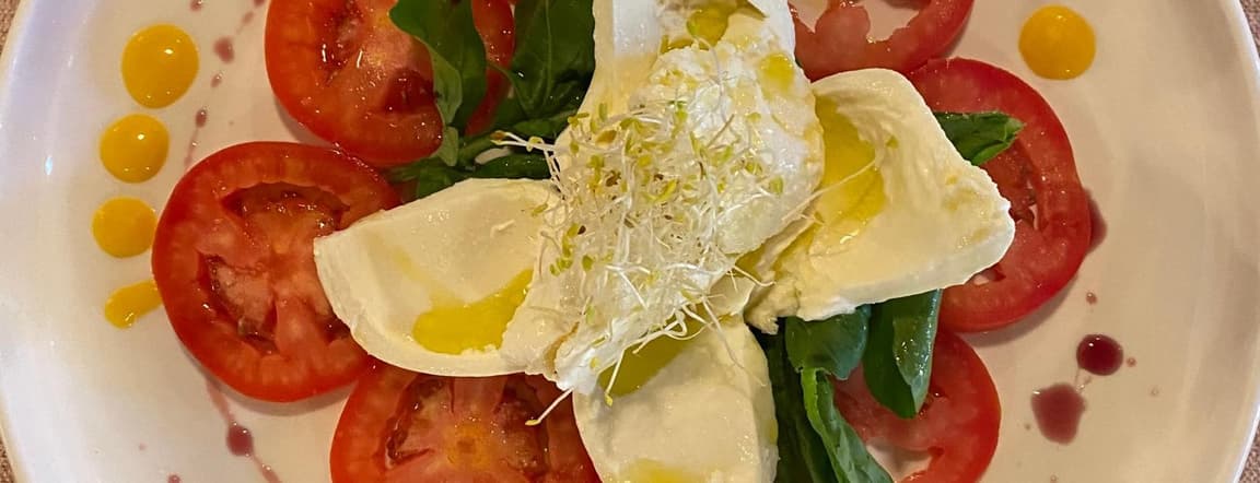 Caprese with burrata