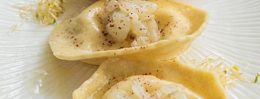 Sea and land ravioli