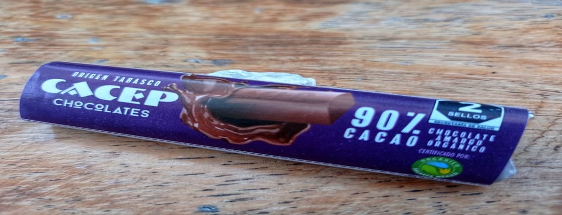 Chocolate bitter organic 90% cacao 20 gr