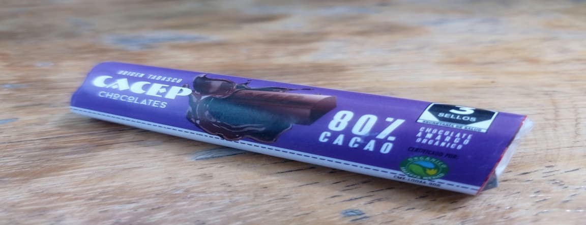 Cacep organic dark chocolate 80% cocoa 20gr