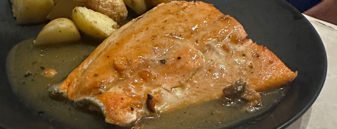 Grilled salmon fillet