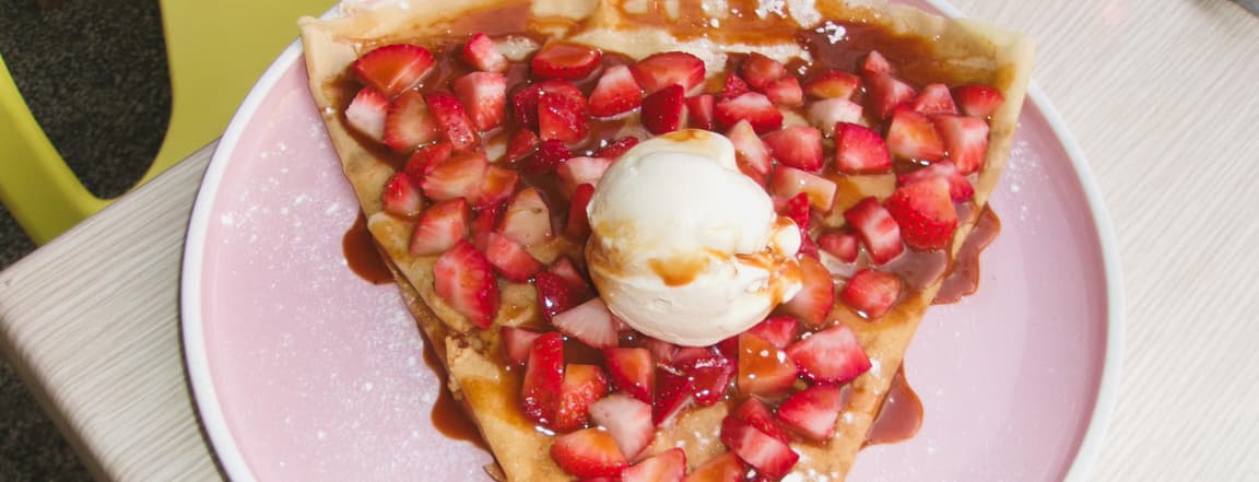 Cajeta & strawberries