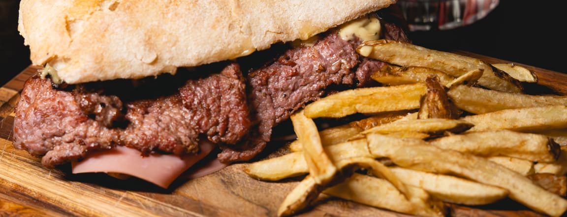 Beef tenderloin sandwich