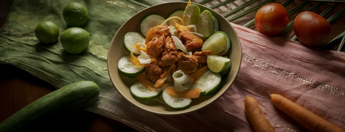 Tossed chicken salad