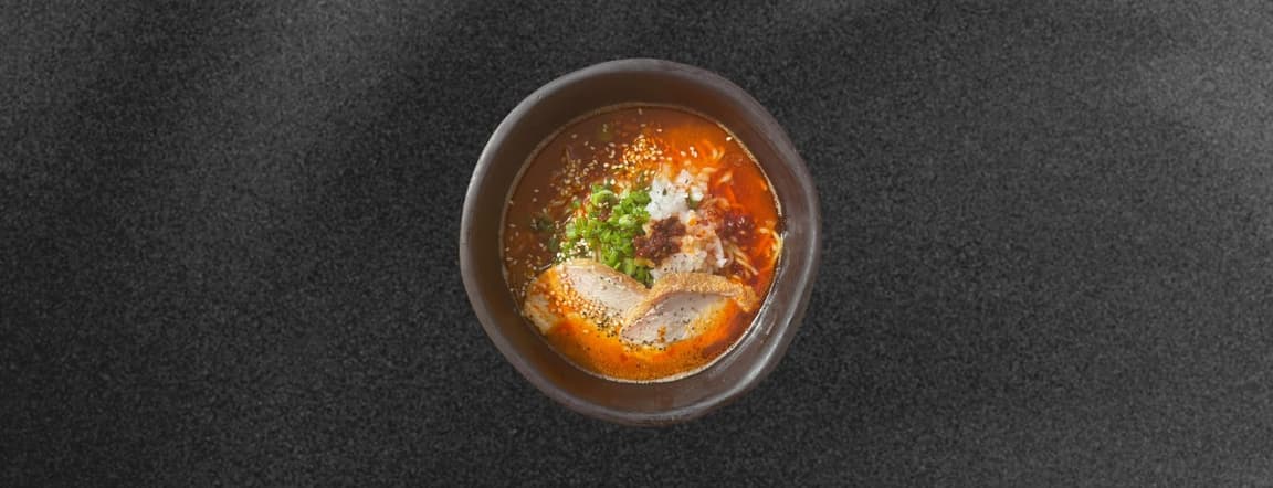 Red hot spicy ramen of chicken
