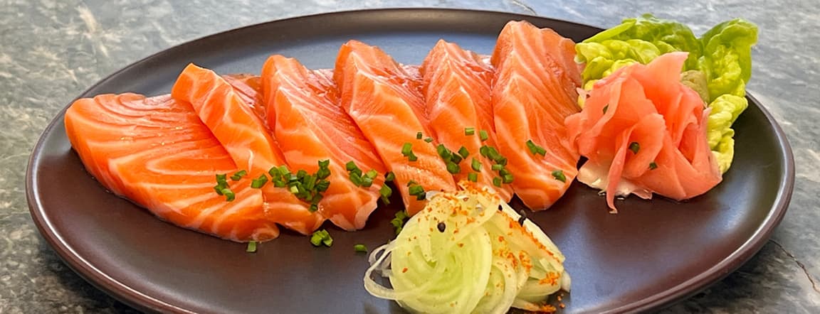 Salmon sashimi