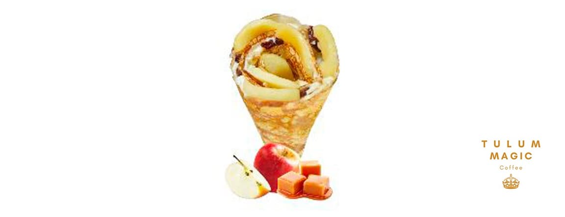 Caramel apple crepe