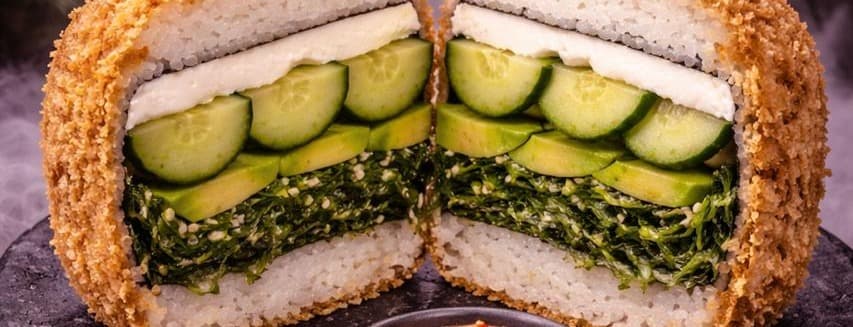 Veggie sushi burguer