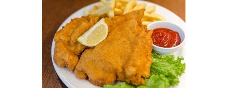 Plain breaded chicken cutlet (individual)