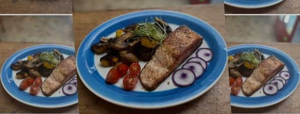 Grilled salmon
