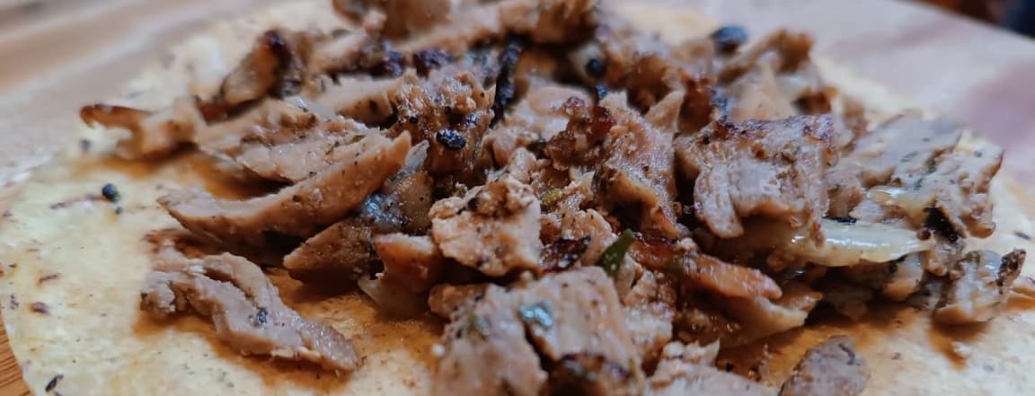 Taco oriental(corn tortilla)