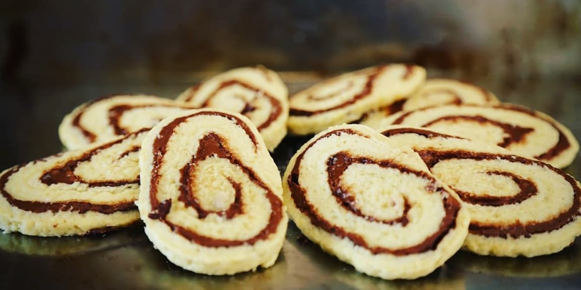 Homemade vanilla and nutella cookie