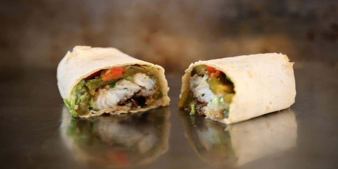 Mini chicken burrito