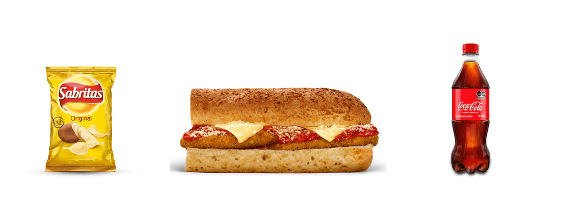 Combo chicken parmesano 15 cm