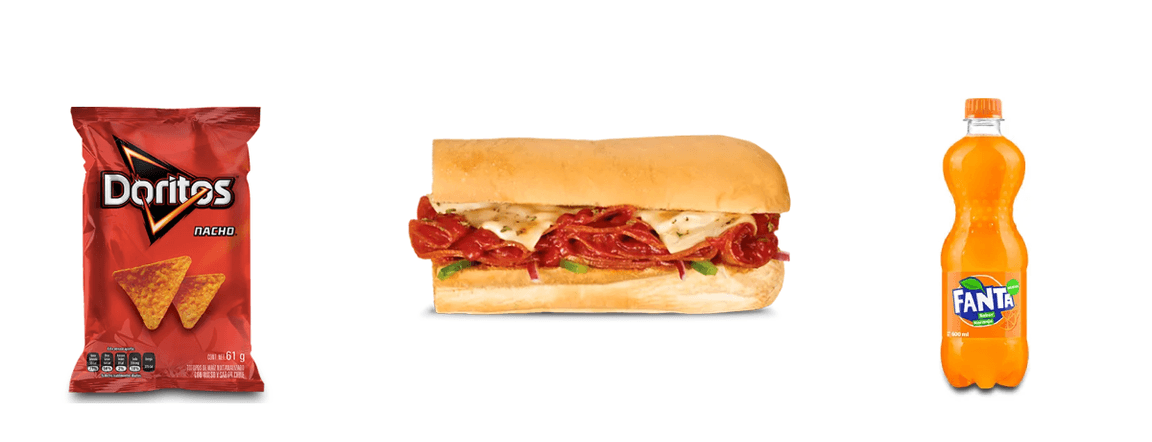 Combo pizza sub 15 cm
