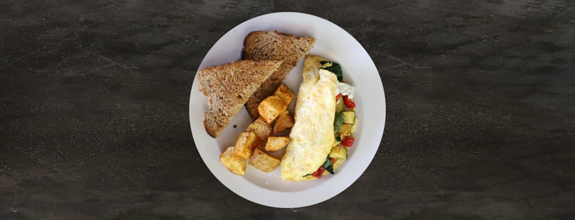 Green goat omelette